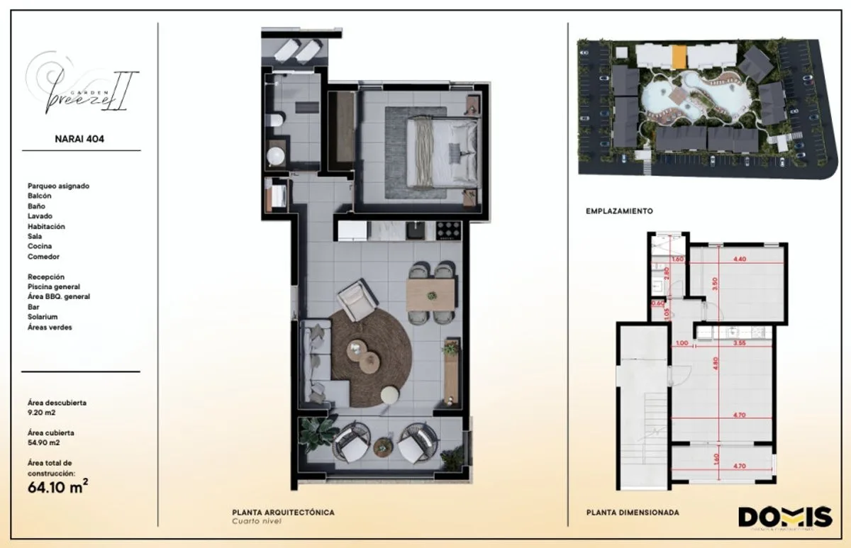 Furnished 1-Bedroom Apartment in Dominicus 64.10 m², foto 8